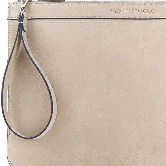 Nubuck leather zip pouch - MONTEZEMOLO
