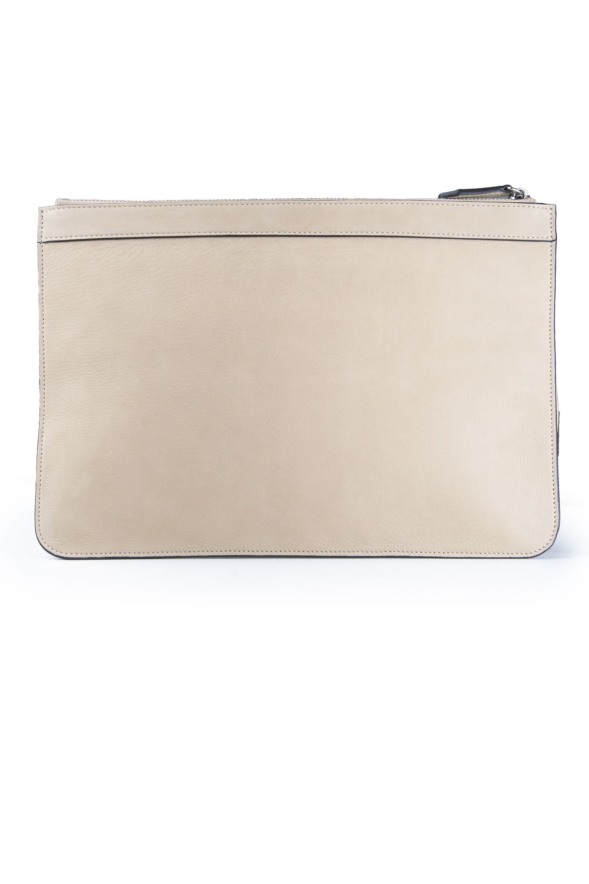 Nubuck leather zip pouch - MONTEZEMOLO