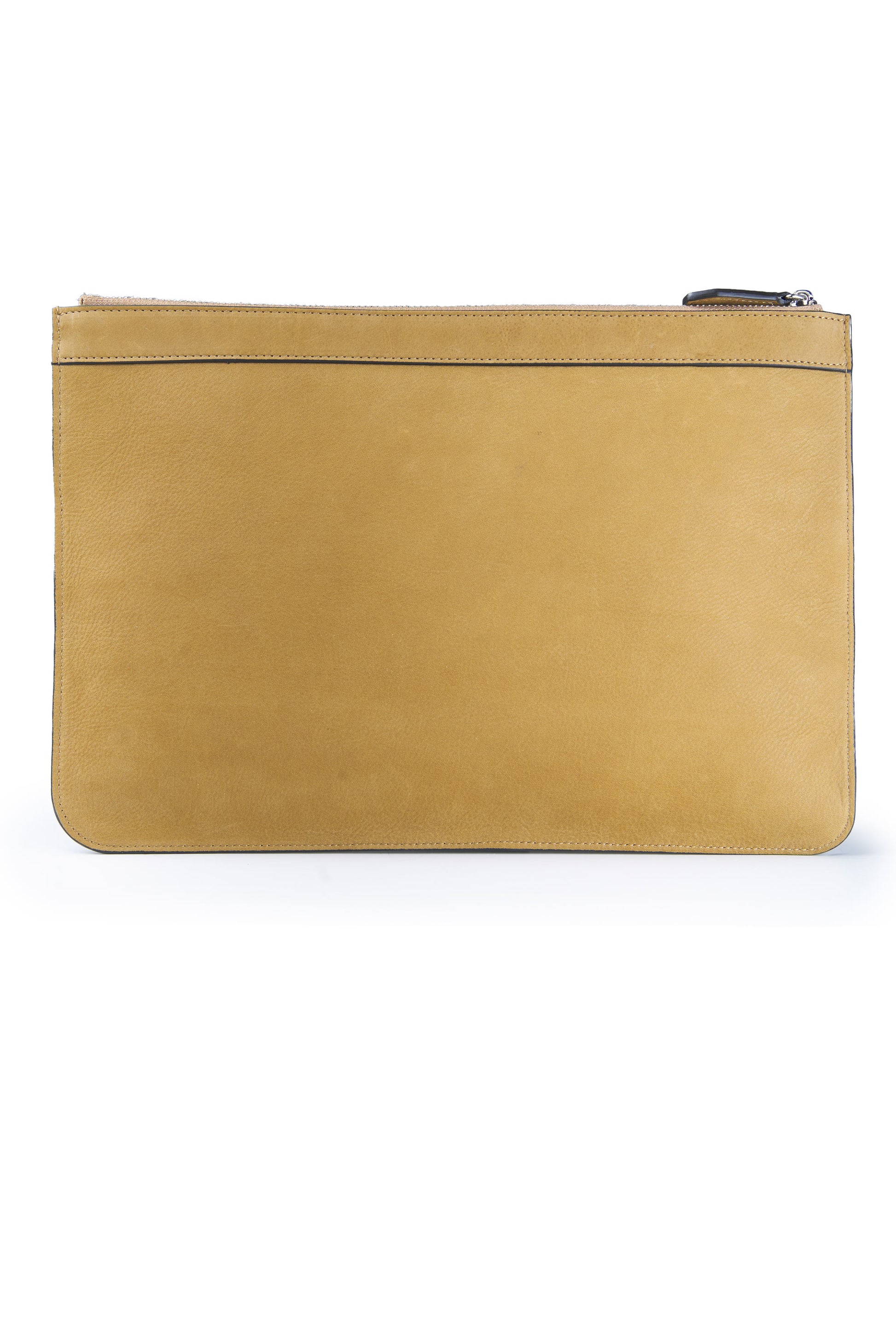 Nubuck leather zip pouch - MONTEZEMOLO