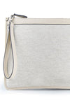Fabric and leather zip pouch - MONTEZEMOLO