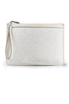 Fabric and leather zip pouch - MONTEZEMOLO