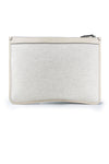 Fabric and leather zip pouch - MONTEZEMOLO
