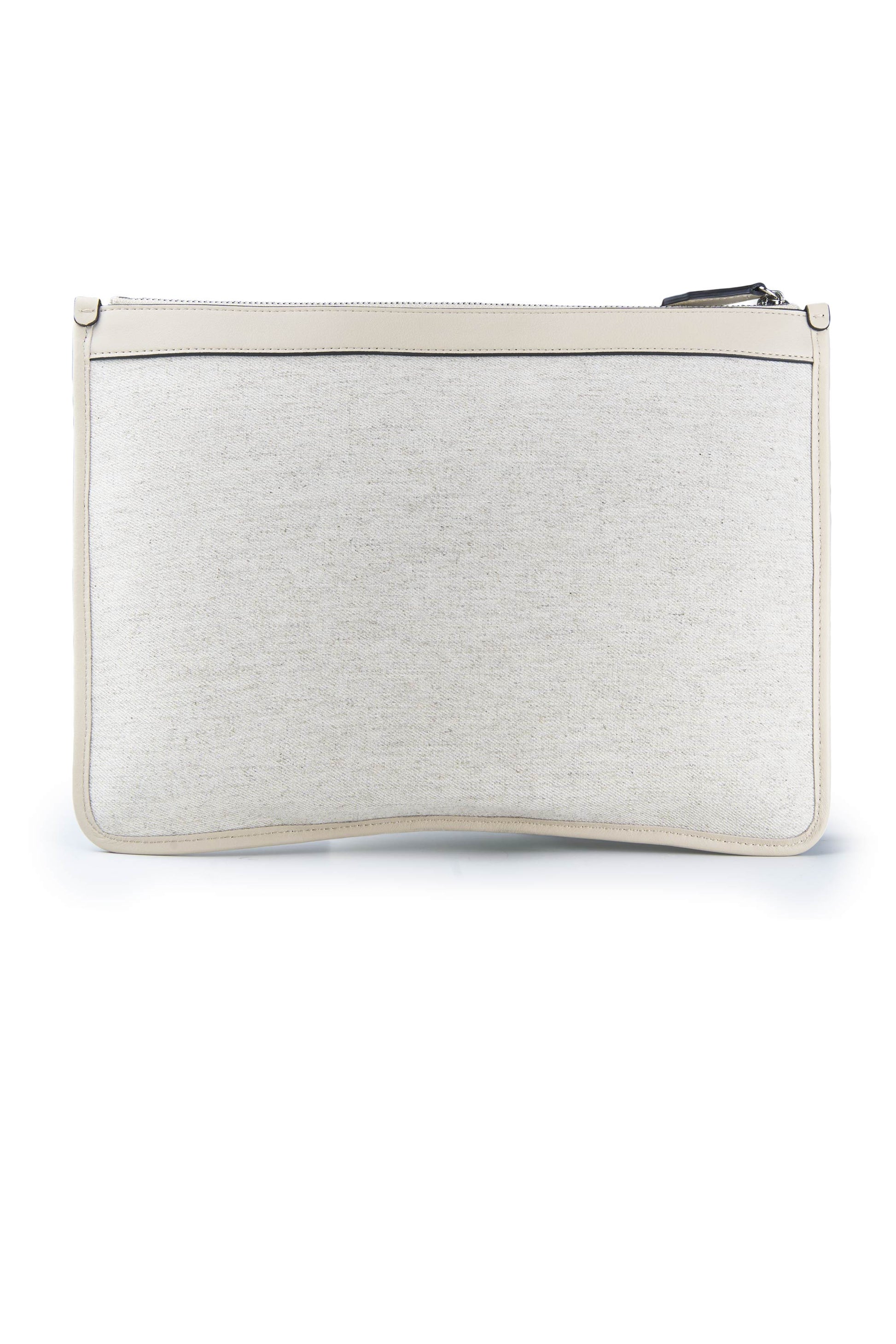Fabric and leather zip pouch - MONTEZEMOLO