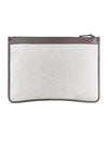 Fabric and leather zip pouch - MONTEZEMOLO