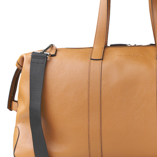 Full-grain dollar leather travel bag - MONTEZEMOLO