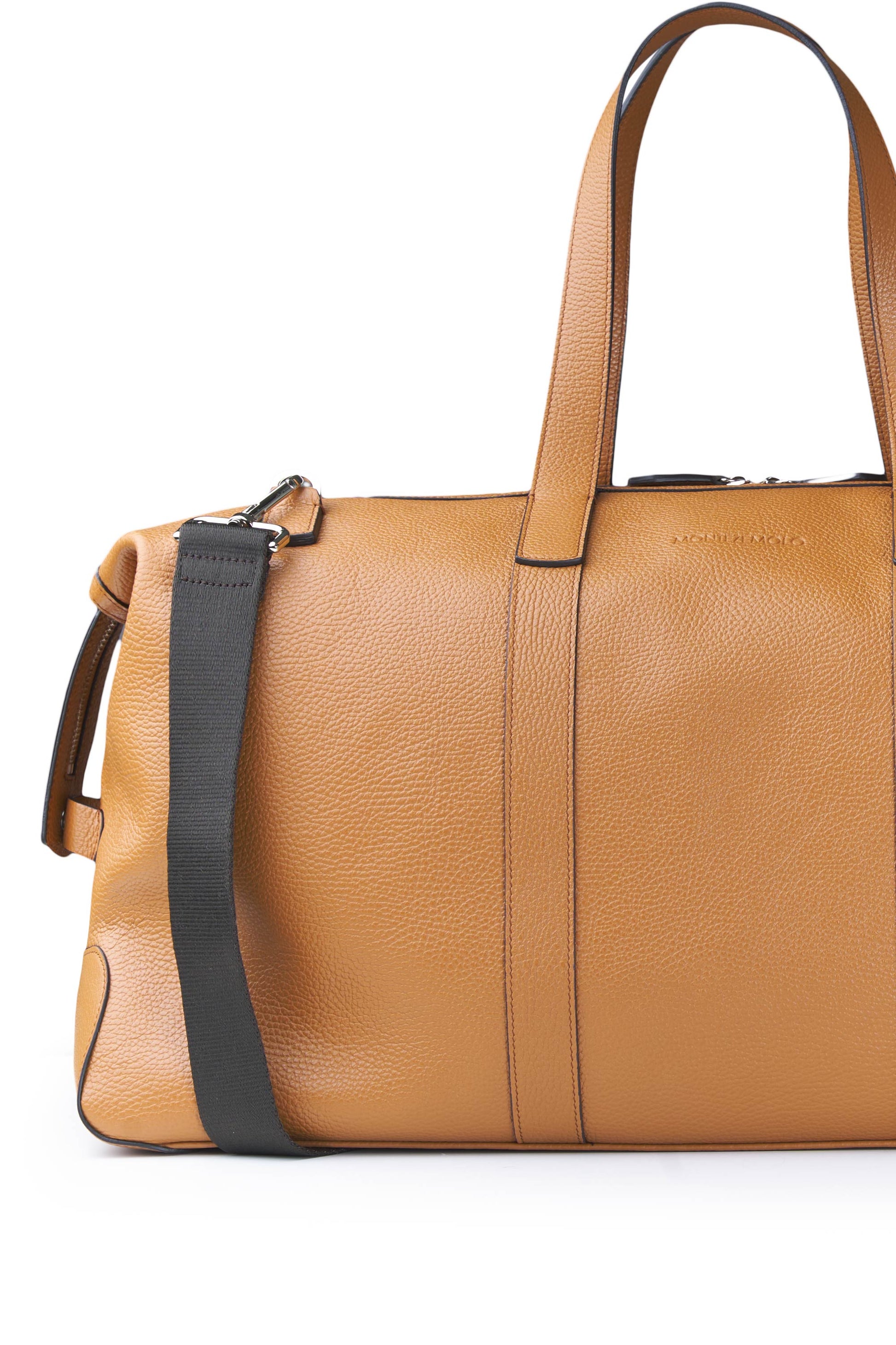 Full-grain dollar leather travel bag - MONTEZEMOLO