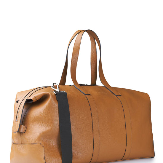 Full-grain dollar leather travel bag - MONTEZEMOLO