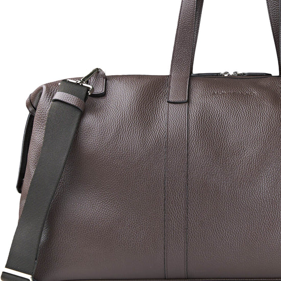 Full-grain dollar leather travel bag - MONTEZEMOLO