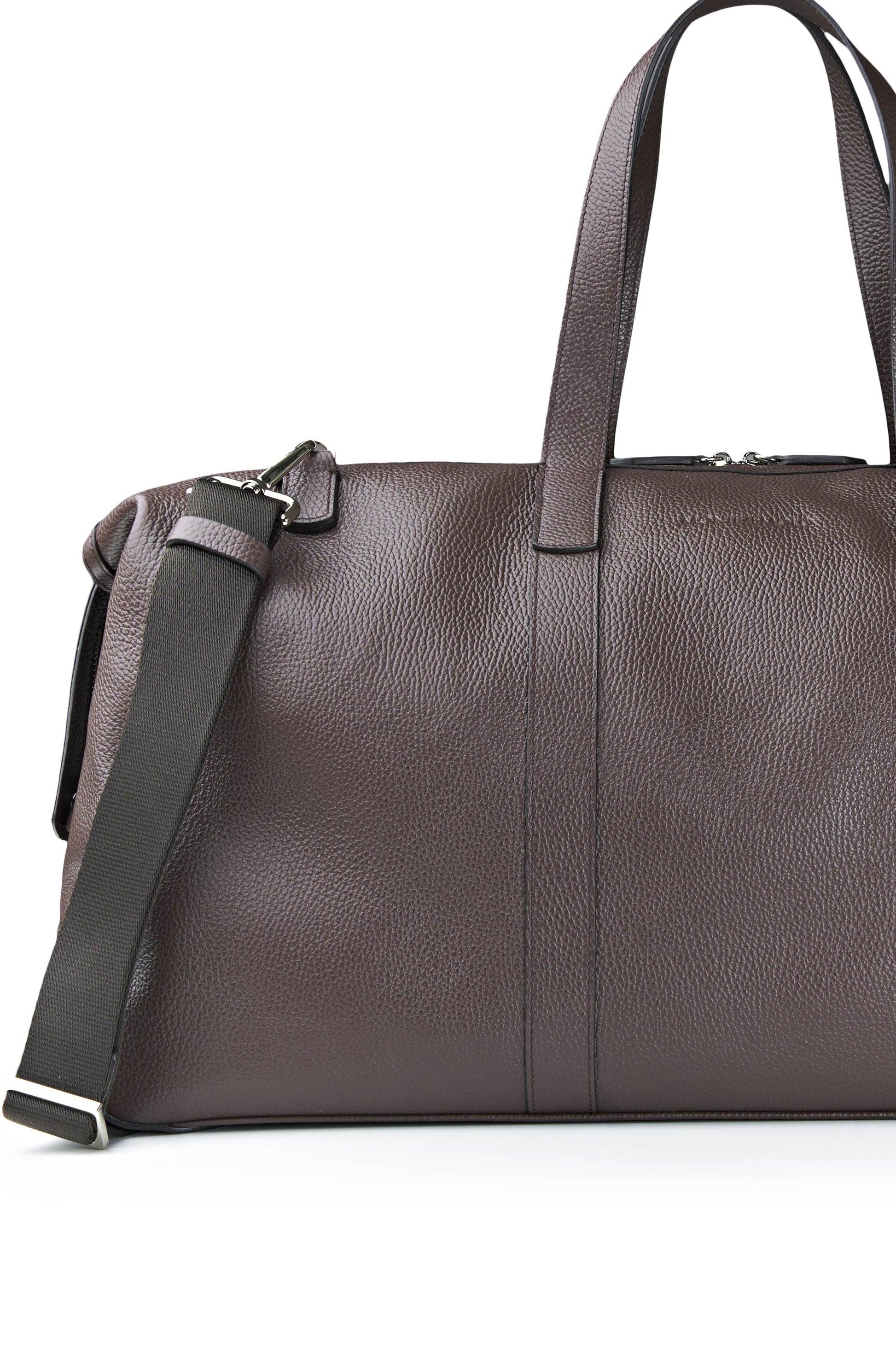 Full-grain dollar leather travel bag - MONTEZEMOLO