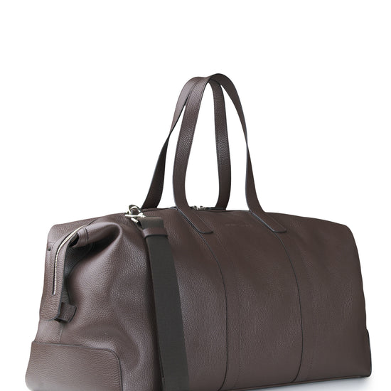 Full-grain dollar leather travel bag - MONTEZEMOLO