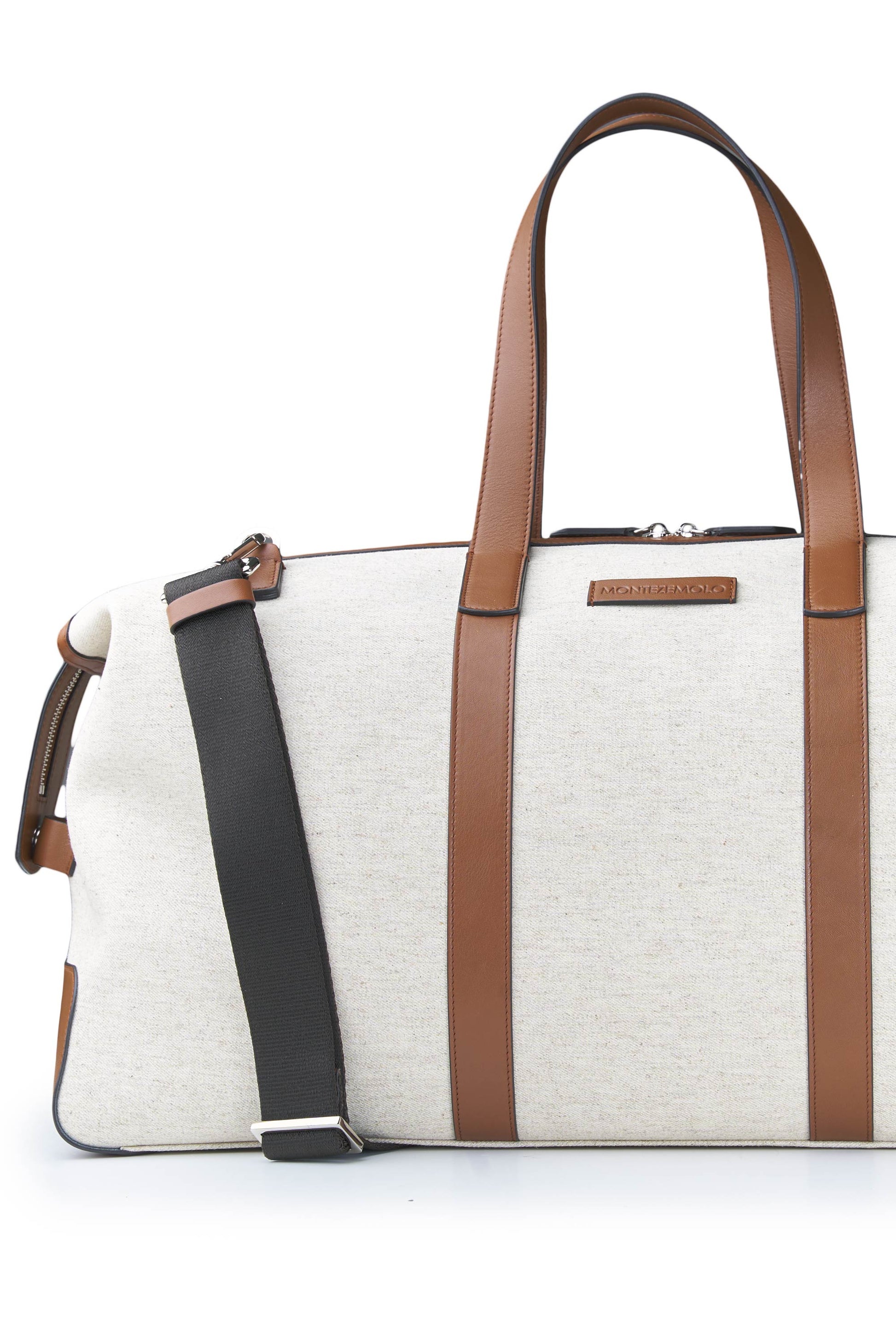 Fabric and Leather Travel Bag - MONTEZEMOLO