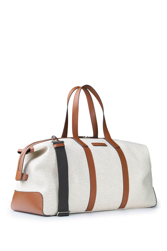Fabric and Leather Travel Bag - MONTEZEMOLO