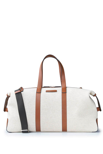 Fabric and Leather Travel Bag - MONTEZEMOLO