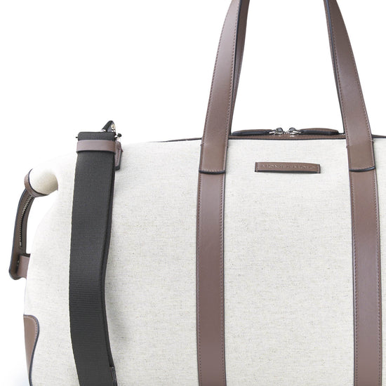 Fabric and Leather Travel Bag - MONTEZEMOLO