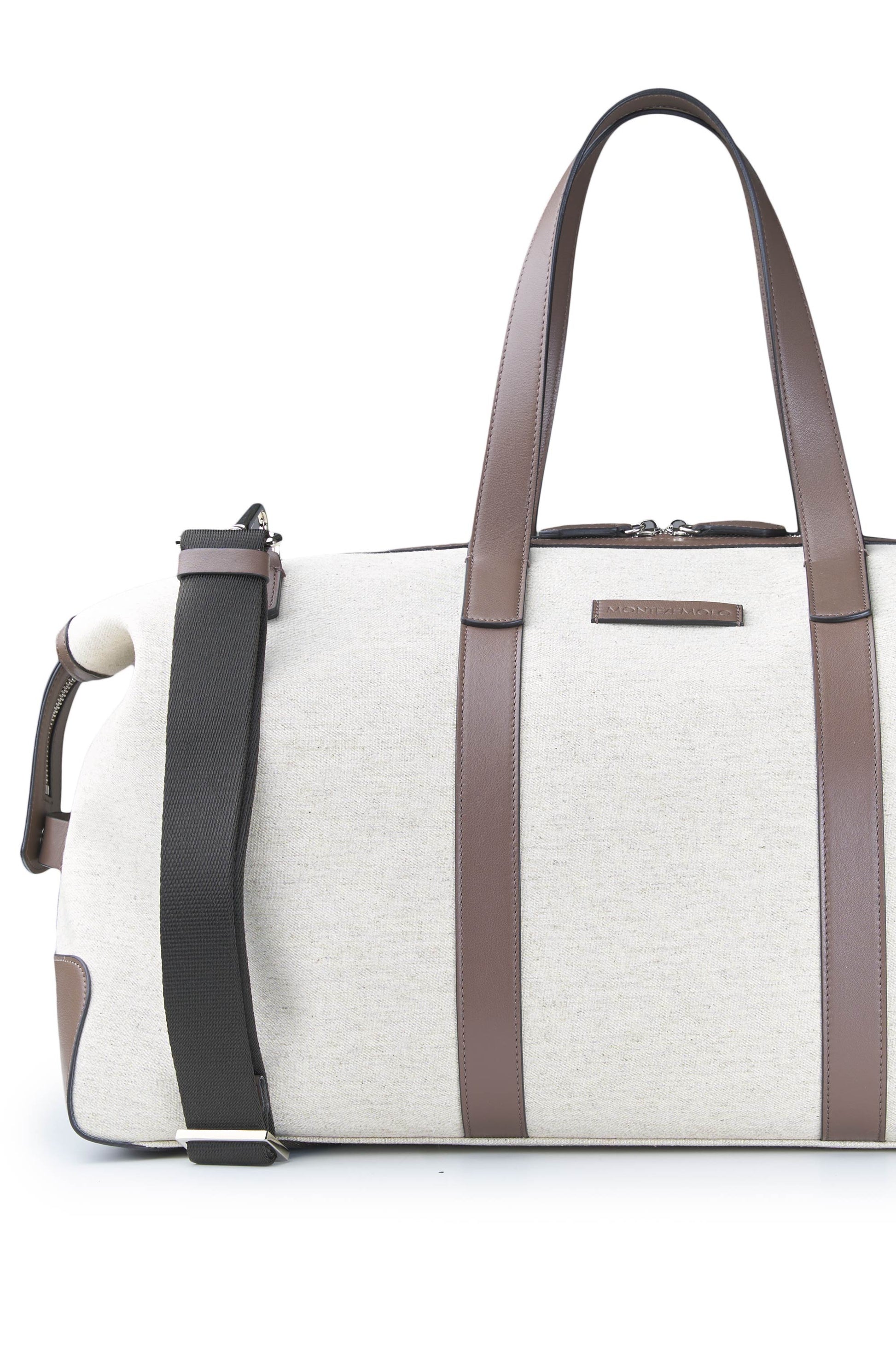 Fabric and Leather Travel Bag - MONTEZEMOLO