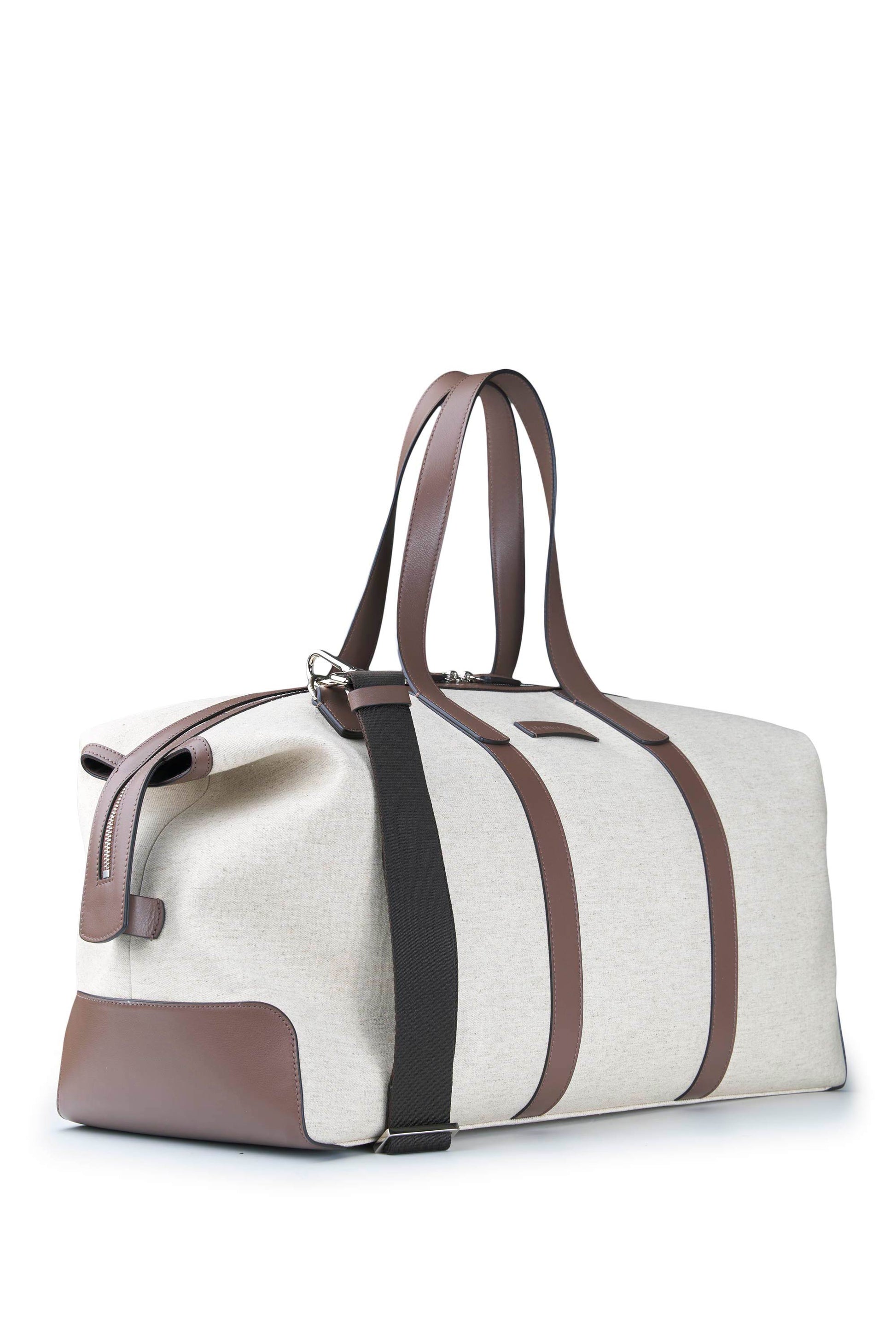 Fabric and Leather Travel Bag - MONTEZEMOLO