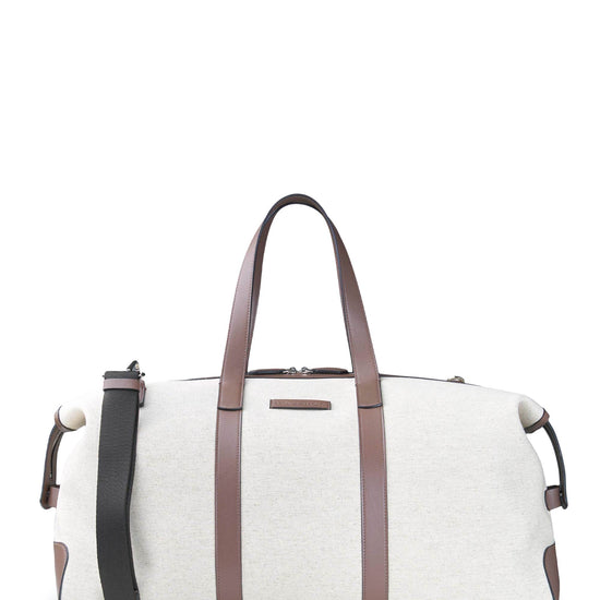 Fabric and Leather Travel Bag - MONTEZEMOLO