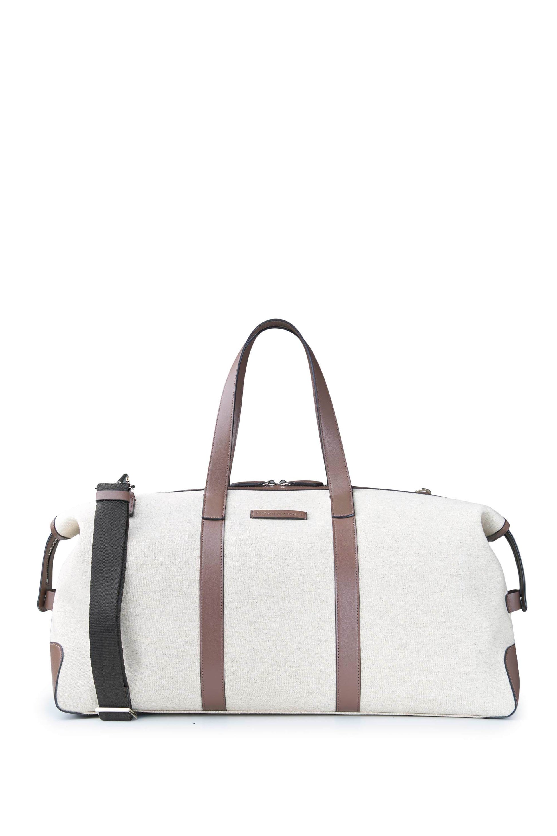 Fabric and Leather Travel Bag - MONTEZEMOLO