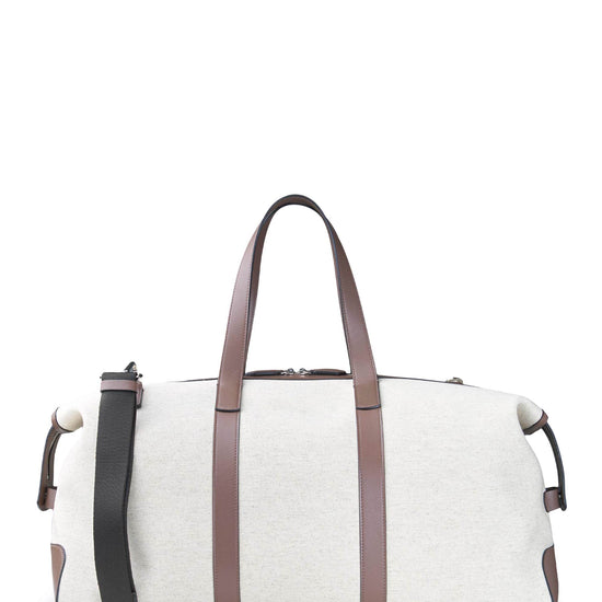 Fabric and Leather Travel Bag - MONTEZEMOLO