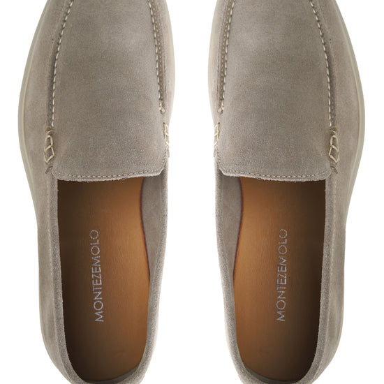 Suede leather loafer with rubber sole - MONTEZEMOLO