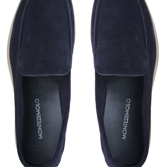 Suede leather loafer with rubber sole - MONTEZEMOLO
