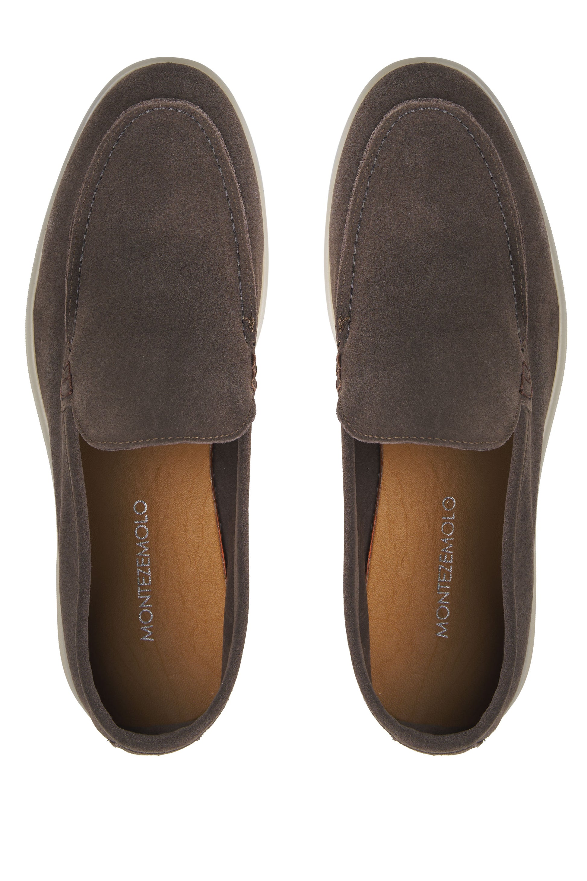 Suede leather loafer with rubber sole - MONTEZEMOLO