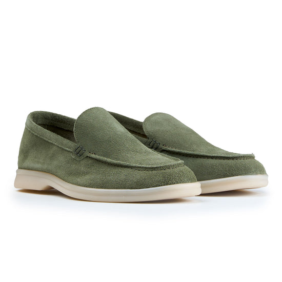 Suede leather loafer with rubber sole - MONTEZEMOLO