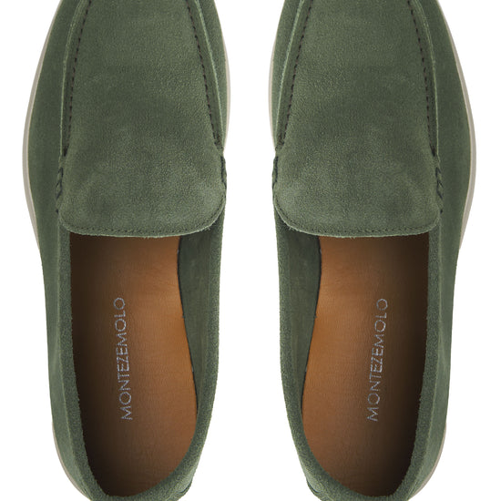 Suede leather loafer with rubber sole - MONTEZEMOLO