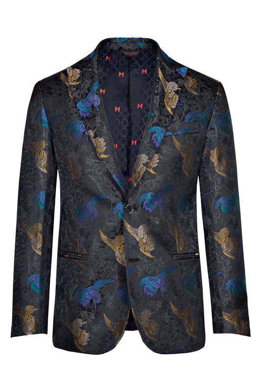 MONTEZEMOLO Men's Clothing - Jackets - Silkbird Brocade Red Carpet Jacket - www.montezemolostore.com