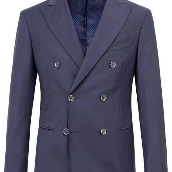 Doublebreasted Wool Voile Suit - MONTEZEMOLO