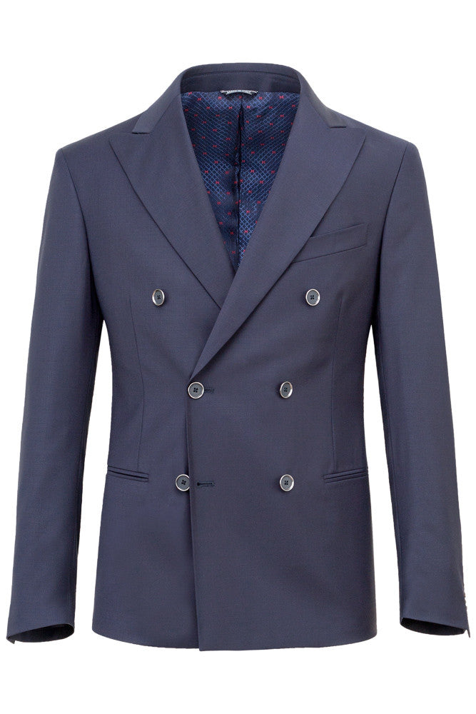 Doublebreasted Wool Voile Suit - MONTEZEMOLO