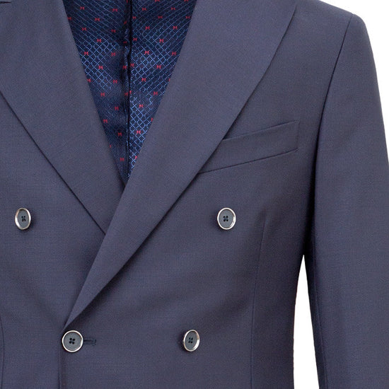 Doublebreasted Wool Voile Suit - MONTEZEMOLO