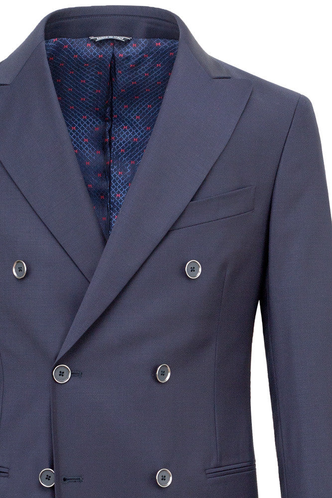 Doublebreasted Wool Voile Suit - MONTEZEMOLO