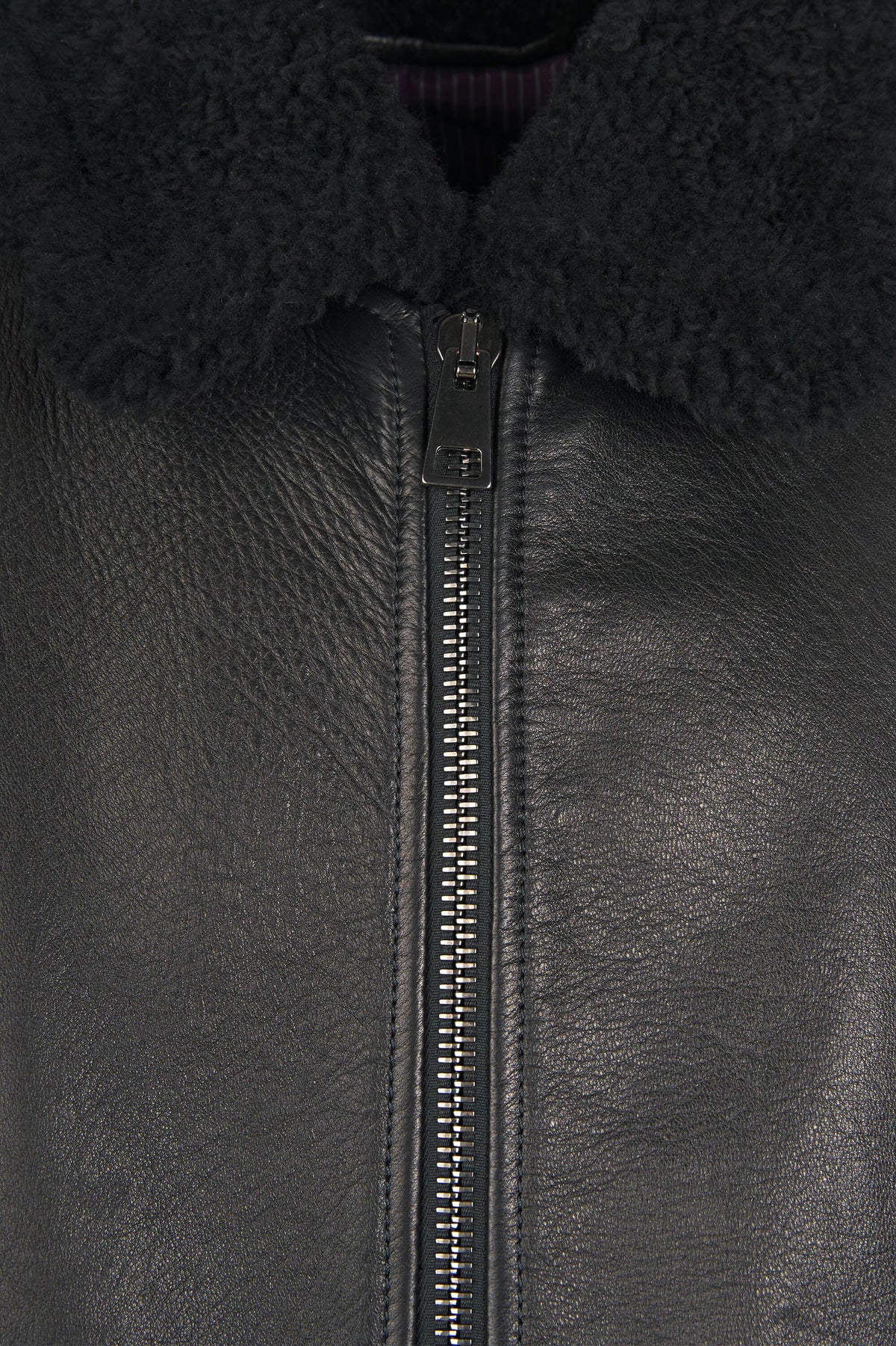 Nappa-effect Shearling Bomber Jacket - MONTEZEMOLO