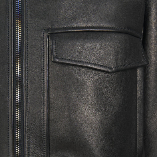 Nappa-effect Shearling Bomber Jacket - MONTEZEMOLO