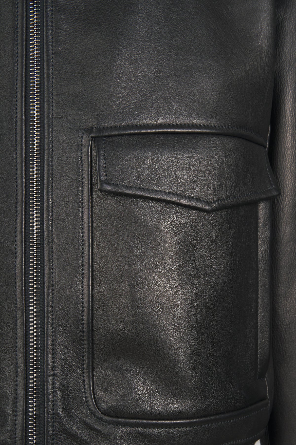 Nappa-effect Shearling Bomber Jacket - MONTEZEMOLO