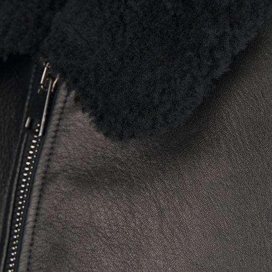 Nappa-effect Shearling Bomber Jacket - MONTEZEMOLO
