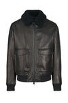 Nappa-effect Shearling Bomber Jacket - MONTEZEMOLO