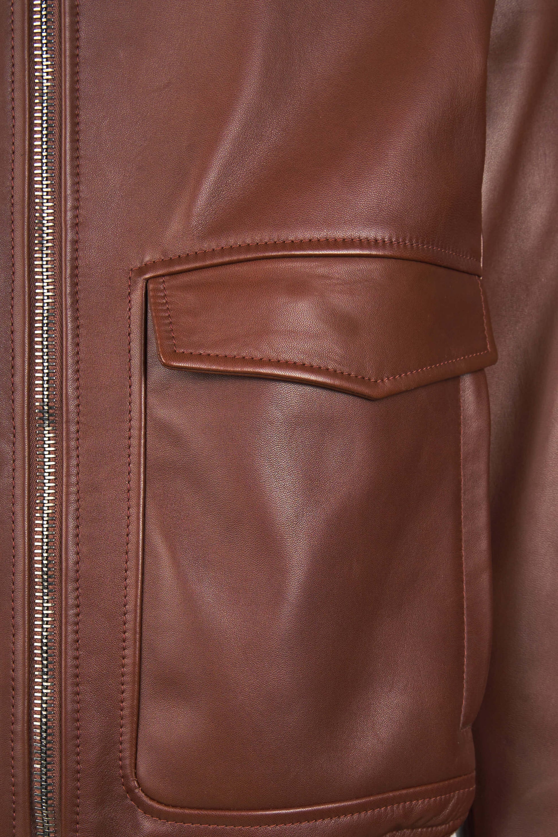 Leather Shearling Bomber Jacket - MONTEZEMOLO